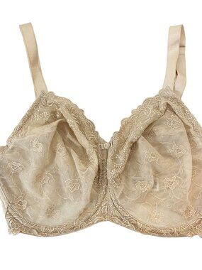 Wacoal Renaissance Rose Underwire Bra Nude Lace Style 85720 - Size 34DD